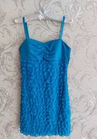 Летнее легкое голубое платье с кружевами. размер : м... Оголошення Bazarok.ua