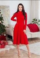 Червона ангорова сукня з коміром-стійкою... Оголошення Bazarok.ua