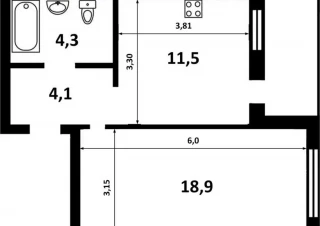 Квартира 1-кімн. продаж Киев, Соломенский &ndash; 18.9 м&sup2;... Объявления Bazarok.ua