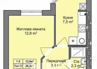 Квартира 1-кімн. продаж Петропавловская Борщаговка &ndash; 12.5 м&sup2;... Объявления Bazarok.ua