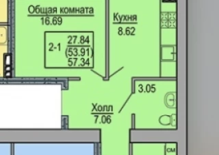 Квартира 2-кімн. продаж Софиевская Борщаговка &ndash; 57.34 м&sup2;... Объявления Bazarok.ua