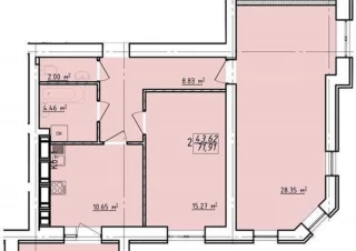 Квартира 2-кімн. продаж Харьков, Основянский &ndash; 71 м&sup2;... Оголошення Bazarok.ua