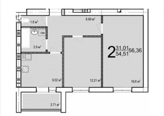 Квартира 2-кімн. продаж Харьков, Киевский &ndash; 56 м&sup2;... Оголошення Bazarok.ua