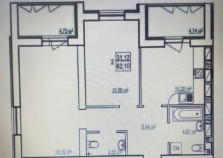 Квартира 2-кімн. продаж Харьков, Холодногорский &ndash; 62 м&sup2;... Оголошення Bazarok.ua