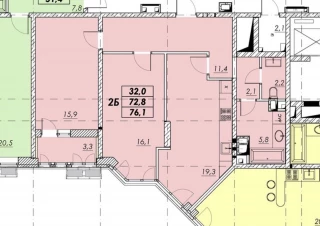 Квартира 2-кімн. продаж Одесса, Приморский &ndash; 76.1 м&sup2;... Объявления Bazarok.ua
